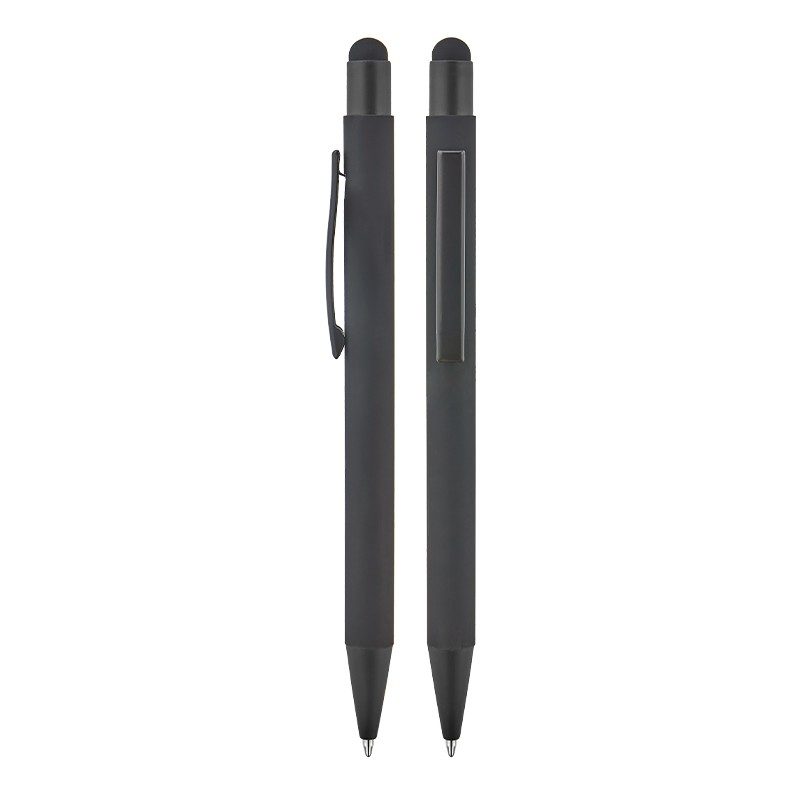 KP02122-0533 Metal Tükenmez Touchpen Kalem Rubber Gövde